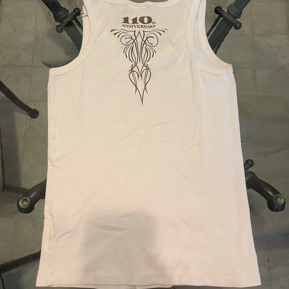 Harley-Davidson Cream Tank Top with Winged Logo - Picture 2 of 5